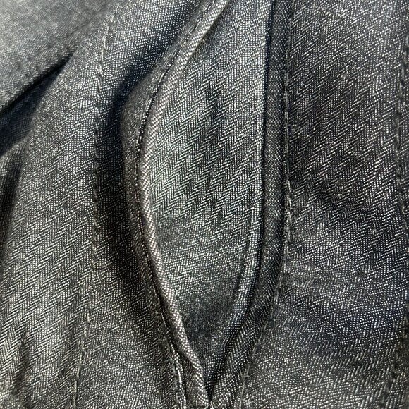 J. Jill Womens Stretch Jacket Small Petite Gray Linen Blend Pockets Lightweight - Picture 7 of 10